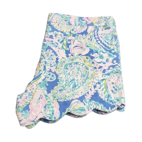 Lilly Pulitzer Women's Buttercup Scalloped Shorts 16 - Picture 3 of 6